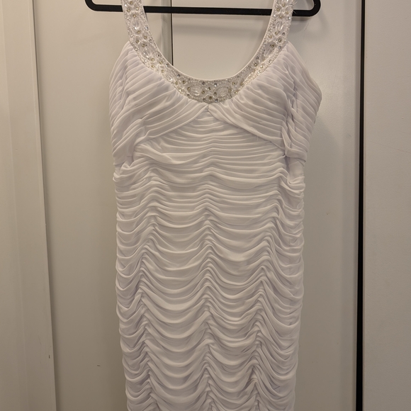 Studio White Embellished Mini Dress - Picture 1 of 5